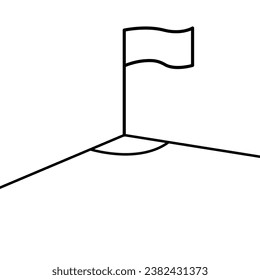 The Line Art of Corner Flag