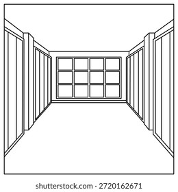 La línea de arte de la Universidad Corridor