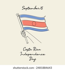 line art of Costa Rica Independence Day good for Costa Rica Independence Day celebrate. line art.