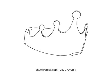 line art of crown illustration