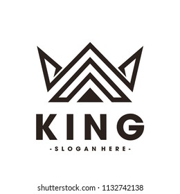 Line Art Crown / Royal and King logo design inspiration Vector