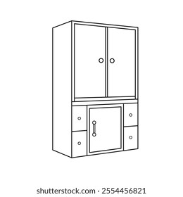 The Line Art of Cupboard