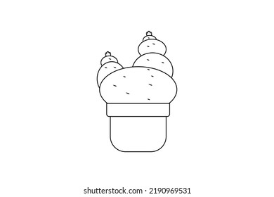 Line Art Cute Cactus Drawing For Icon Need And Love Coloring Page