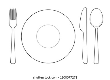 Line art cutlery