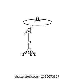 The Line Art of Cymbal and Stand