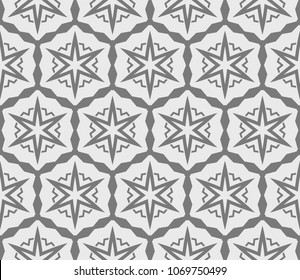 Line art decorative geometric ornament. Seamless pattern. Vector floral illustration for design.