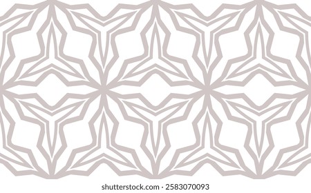 Line art decorative geometric ornament. Seamless pattern. Vector ornament illustration for design.