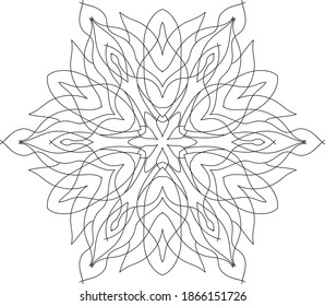 line art decorative vintage mandala