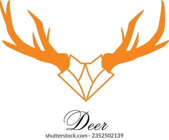 line art deer design with antlers