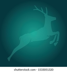 Line art deer illustration Vector