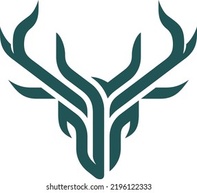 Line Art Deer Logo Design