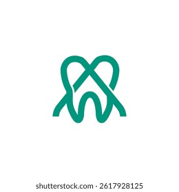Line Art Dental Logo with Letter A
