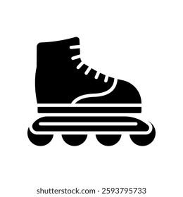 Line Art Depicting Roller Skates for Sports and Fitness Representation