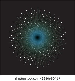 Line art design with black background