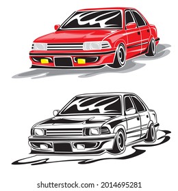 line art design car this vector 