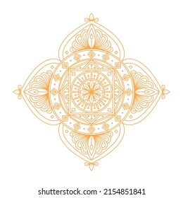 Line art design for decoration, packaging, card, coloring book page or anti stress.