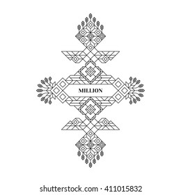 Line Art Design. Linear Element Geometric Style. Lineart Vector Illustration