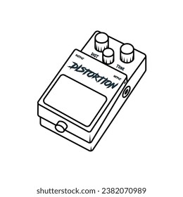 The Line Art of Distortion Pedal Effect