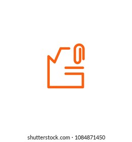 line art document logo design