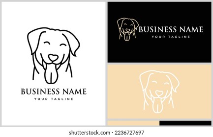 line art dog face logo