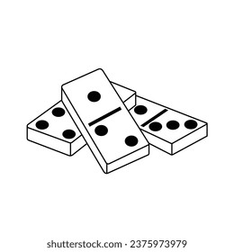 The Line Art of Domino Card