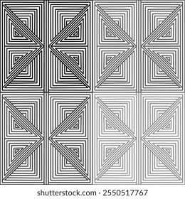 line art doodle artwork abstract seamless geometric graphic decoration ethnic outline template wallpaper printed fabric pattern hand drawn contour shape background ombre black and white 
