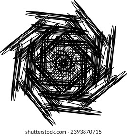 Line art doodle mandala sketch that can be used for social media, sticker, e.t.c inspired by nature, flower, e.t.c