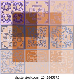  line art doodle morocco artwork abstract seamless geometric graphic decoration ethnic outline template wallpaper printed fabric pattern hand drawn contour shape background ombre tiles
