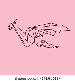 The Line Art of Dragon Origami