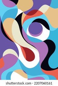 dibujo de líneas con forma abstracta. Resumen Diseño de arte vegetal para impresión, cubierta, papel pintado, arte de pared mínimo y natural. Ilustración vectorial.