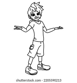 line art drawing comic characters