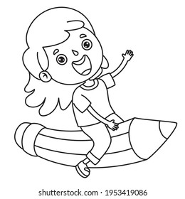 Line Art Drawing For Kids Coloring Page