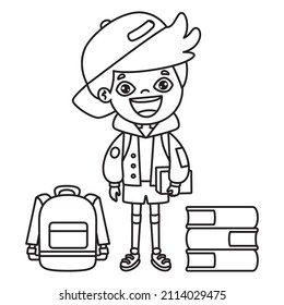 Line Art Drawing For Kids Coloring Page