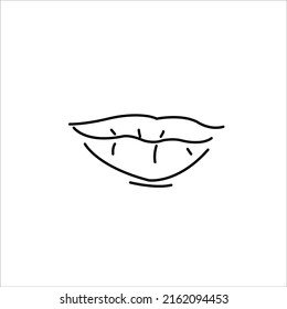 dibujo de líneas de labios gruesos pertenecientes a joli