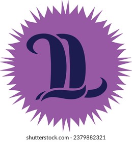 
line art “L” drawing vector design
