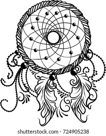 Line Art of a dreamcatcher