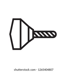 Line Art Drill Icon 