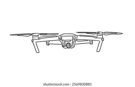 line art of drone illustration