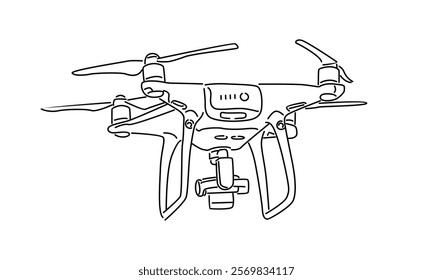 line art of drone illustration