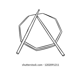 line art drum pad