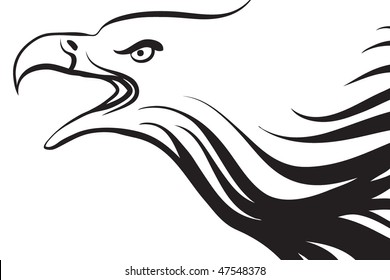 Line art eagle