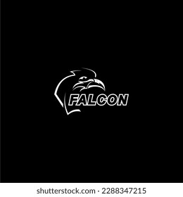 Una línea de arte con el logo de la cabeza de un águila en un fondo negro