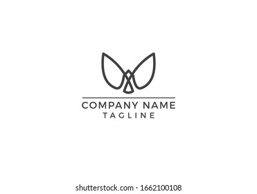 Diseño gráfico de ilustración de icono abstracto con el logotipo de águila de línea en archivo modificable vectorial.