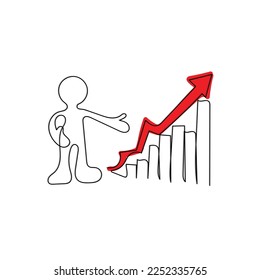 Red Arrow Climbing Growth Chart - Vectorjunky - Free Vectors, Icons ...