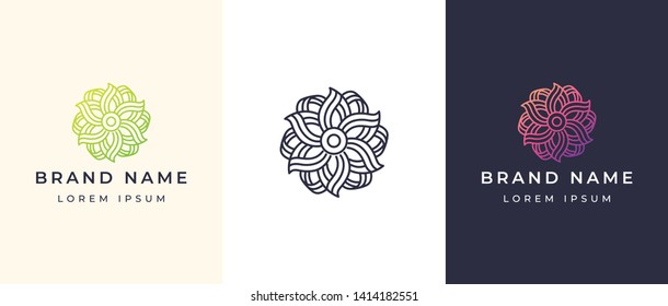 
Line Art, Elegant Flower Logo