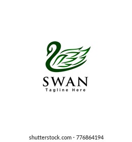 Line art elegant Swan logo