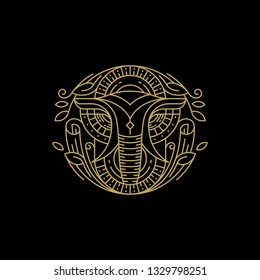 Line Art Elephant Design Concept illustration vector template. Suitable for Creative Industry, Multimedia, entertainment, Educations, Shop, and any related business