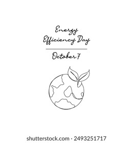 line art of Energy Efficiency Day good for Energy Efficiency Day celebrate. line art.