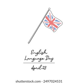 line art of English Language Day good for English Language Day celebrate. line art.