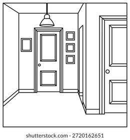 The Line Art of Entryway House
